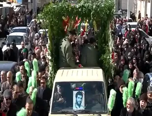 تشییع پیکر مطهر شهید یونس یوسف زاده مسعود در فردیس