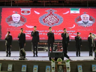 برگزاری یادواره شهید حاج قاسم سلیمانی با همکاری سپاه ناحیه امام رضا (علیه السلام) و توپ خانه 55 ارتش