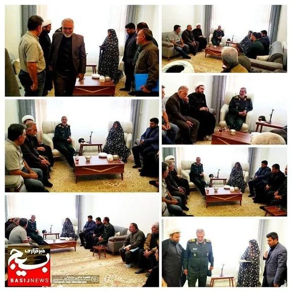 دیدار فرمانده سپاه حضرت سیدالشهداء (ع)  با خانواده شهید «  ملاجعفری»