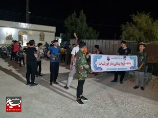 پیاده روی تاکتیکی و رزم شبانه بسیجیان گردان بیت المقدس در بندر خورشهاب