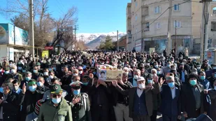 تشییع باشکوه پیکر شهید عادل نژاد و ۲ شهید گمنام در یاسوج