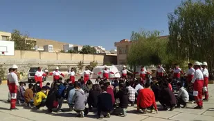 اجرای رزمایش زلزله در شهرستان کنگاور استان کرمانشاه