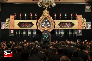 مراسم عزاداری هیئت رزمندگان اسلام قم در گلزار مطهر شهدا