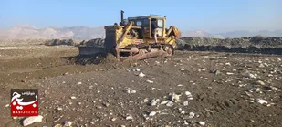 به همت بسیج سازندگی ناحیه فاریاب ایجاد سیل بند در روستای مزرعه امام اجرایی شد