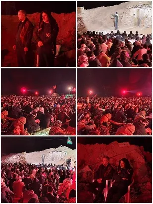بازدید سردار شاهوارپور از مراسم بله برون حاج حسین یکتا در یادمان شهدای گمنام شلمچه