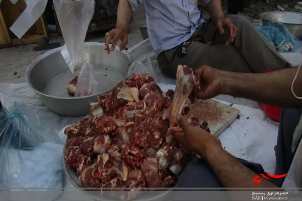 ٧ راس گوسفند ذبح شده در بین 190 خانواده نیازمند زاهدانی توزیع شد
