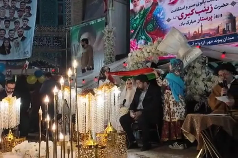 آغاز قصه‌های عاشقانه ۱۱ زوج اردبیلی در شب میلاد حضرت زینب (س)