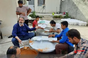پخت غذا به مناسبت عید سعید غدیر توسط پایگاه مقاومت بسیج شهید مبارک جمالی چغادک