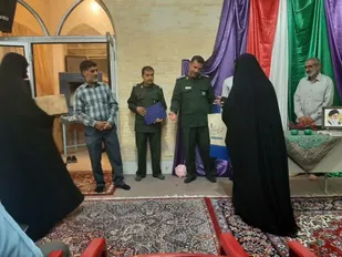 مراسم تکریم و معارفه فرمانده جدید پایگاه نورالزهرا ناحیه شهید الله دادی یزد