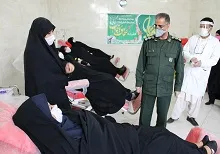 اهدای خون بانوان بسیجی چابهار