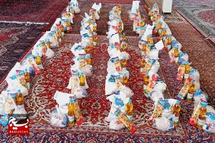توزیع بسته&zwnj;های معیشتی به همت گروه جهادی حضرت زینب(س) روستای نوار رزن