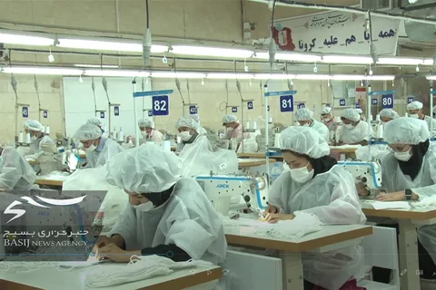 گزارش خبرگزاری بسیج از کارگاه تولید ماسک با ظرفیت تولید روزانه 150 هزار عدد