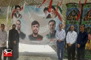 ادای احترام مسئولان سپاه دشتی به شهدای جنگ رمضان در روستای امام&zwnj;آباد