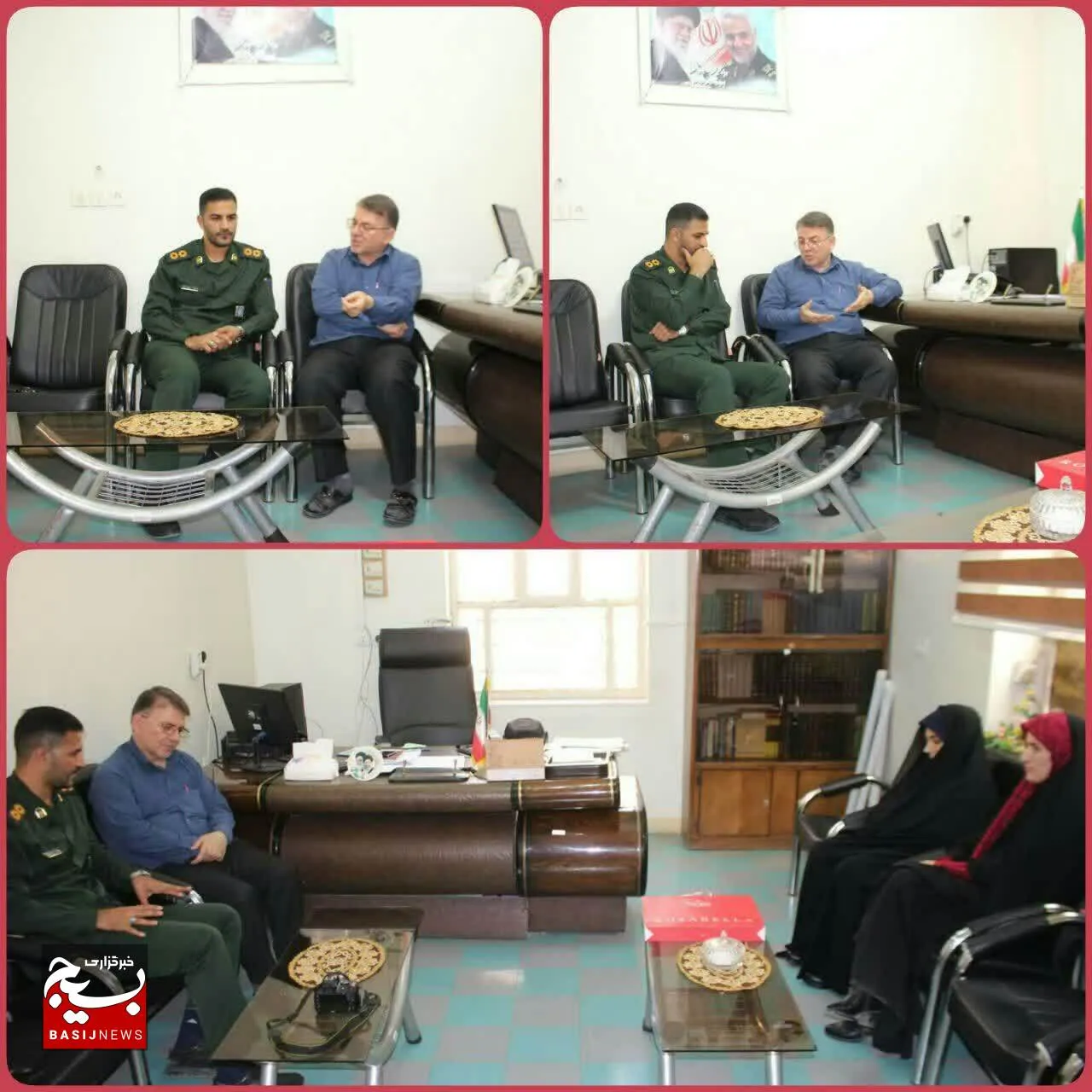 دیدار فرمانده حوزه مقاومت بسیج دانش آموزی شوش با رئیس اداره فرهنگ و ارشاد اسلامی این شهرستان