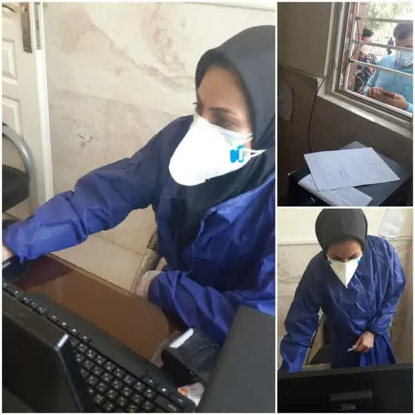 حضور خواهران بسیجی سپاه ناحیه دهلران در جهت کمک به کادر درمان شهرستان