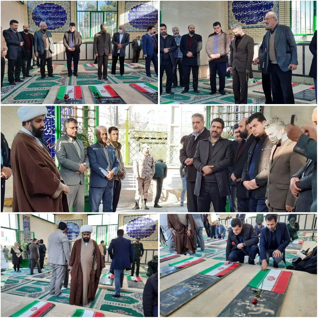 گلباران و غبارروبی مزار شهدای محله کهنک پیشوا