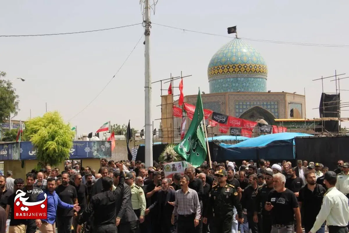 مراسم تشییع شهید امیرحسین باجلان در قزوین برگزار شد