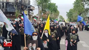 خیزش بانوان رشت در رزمایش &laquo;دختران جان&zwnj;فدای ایران&raquo;
