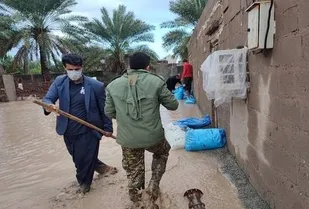 همت سپاه در به حداقل رساندن آسیب سیل منوجان