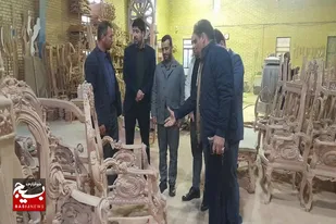 بازدید جانشین سازمان بسیج اصناف کشور از شهرک مبل و منبت ملایر