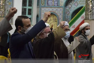 مراسم بزرگداشت شهدای اصناف شاهرود و بانگ الله اکبر در شب ۲۲ بهمن+ تصاویر