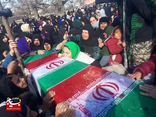 تشییع و خاکسپاری باشکوه شهیدگمنام در منج لردگان
