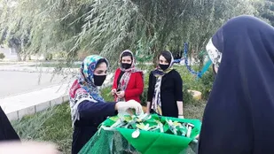 حرکت آتش به اختیار خواهران بسیجی شهرستان ابهر