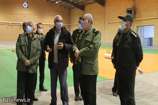 بازدید مسئول بسیج مهندسین سپاه از سوله ورزشی سپاه همدان