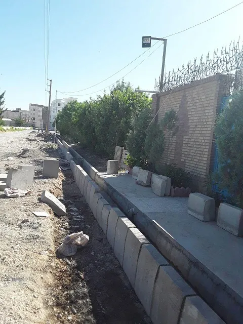 رفع مشکل آب های سطحی روستای قمصر