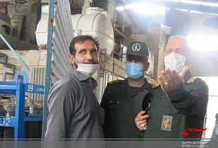 بازدید سردار فدا از کارگاه ذوب آهن مخترع بسیجی خمینی شهر