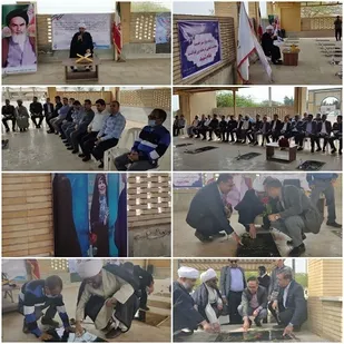 عطرافشانی گلزار شهدای شهرستان بندرلنگه