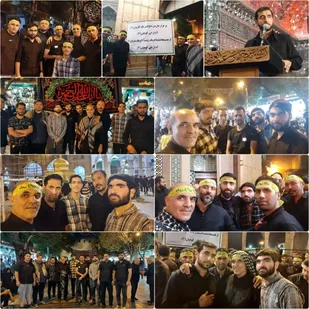 حضور جمعی از مادحین پیشوا در مراسم مسلمیه حرم عبدالعظیم حسنی(ع)