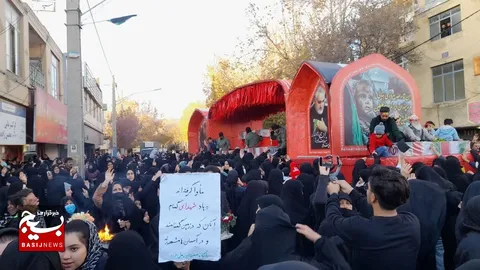 گزارش تصویری| تشییع باشکوه کاروان اهالی بهشت در گلپایگان