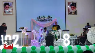 پنج زوج جوان در اروندکنار جشن ازدواج شان، میهمان امام رئوف می شوند