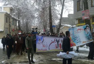 راهپیمایی باشکوه 22 بهمن در سرکان برگزار شد