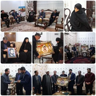 دیدار فرمانده سپاه استان و مدیر کل بنیاد شهید و امور ایثارگران از خانواده سرداران شهید ملاحی و ساده میری