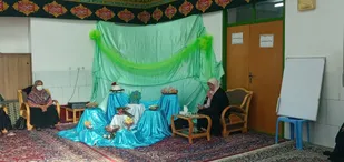 مراسم هفته عفاف و حجاب در روستای قلعه نو خرقان شاهرود برگزار شد