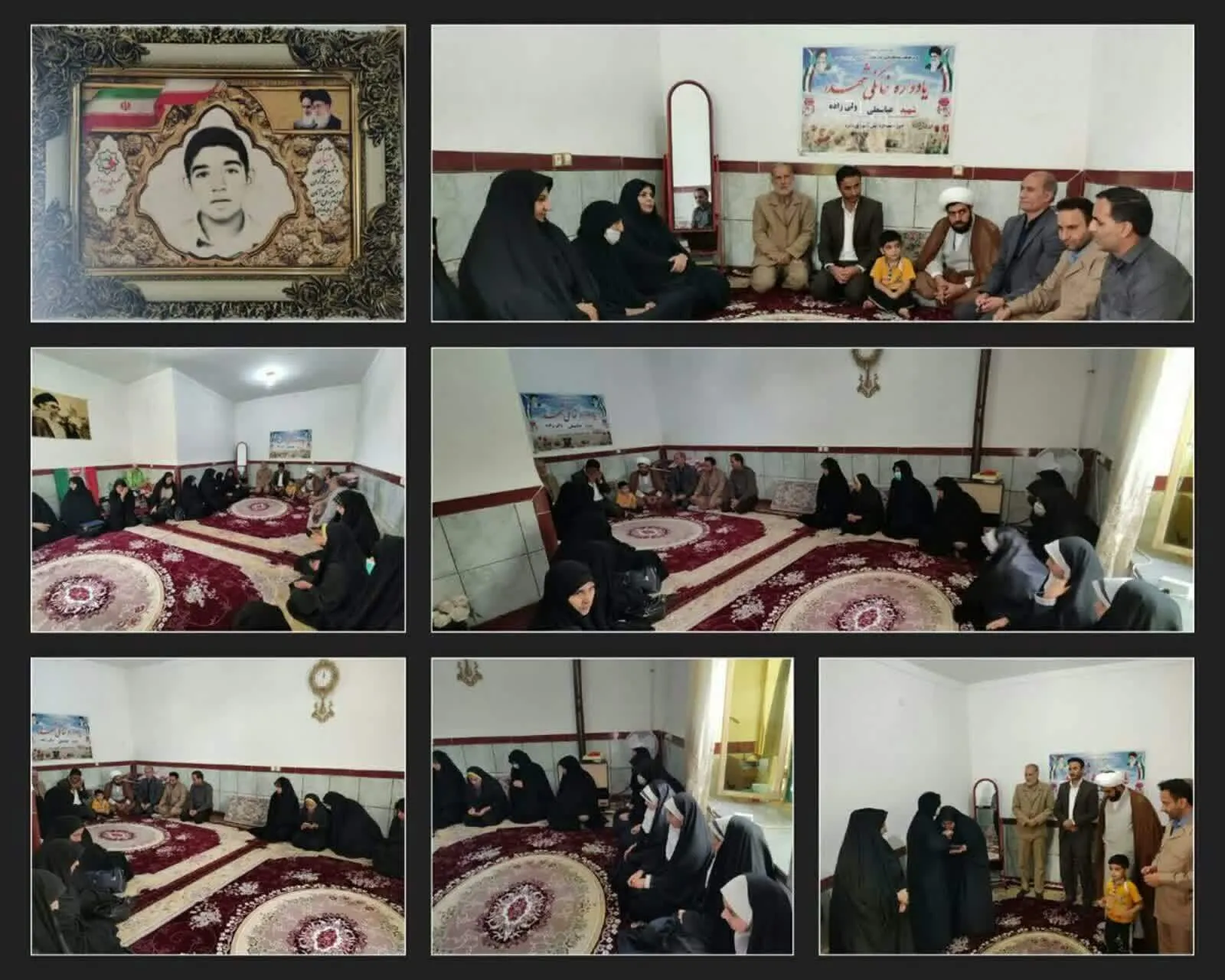 برگزاری یادواره خانگی شهدا در منزل شهید عباسعلی ولی زاده شهدای دانش آموز