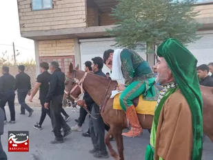 آیین سنتی عزاداری تاسوعا و عاشورا حسینی روستای عباس آباد عرب جوین + عکس و فیلم