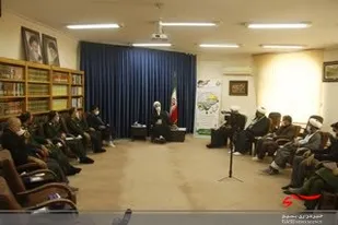 دیدار مسئولین سپاه استان قم با آیات عظام حسینی بوشهری و اعرافی در روز جهانی مسجد