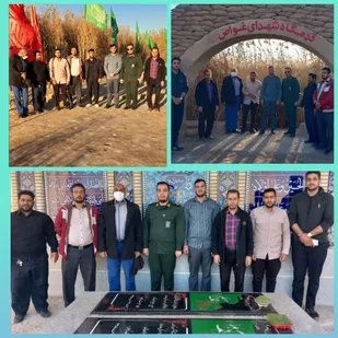 ادای احترام بسیجیان حوزه مقاومت بسیج رمضان به مقام شامخ شهیدان