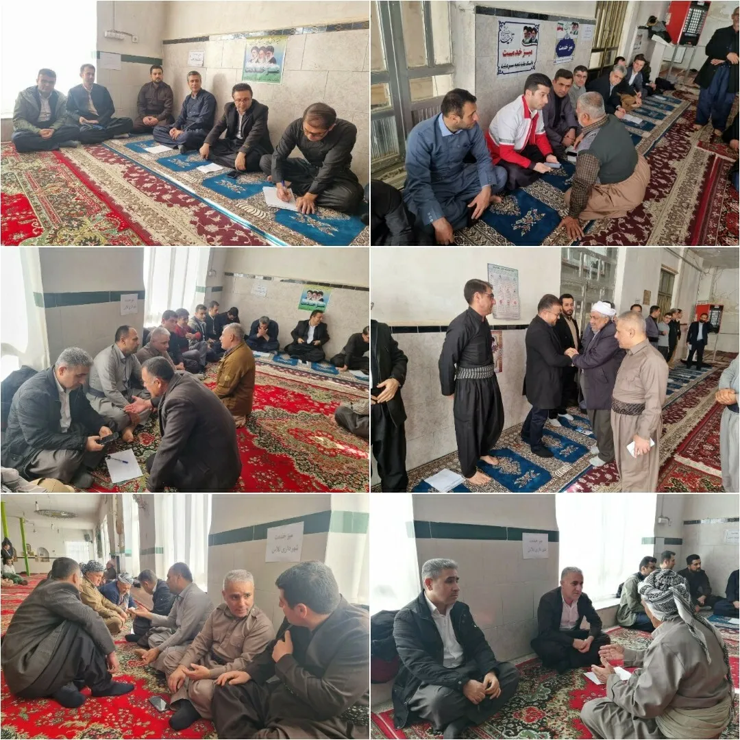 برپایی میز خدمت جهادی در شهر نلاس از توابع بخش وزینه شهرستان سردشت