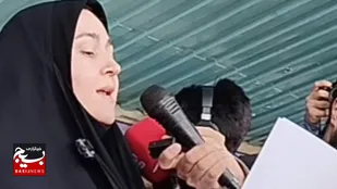 رجزخوانی خواهر شهیده نبوی نیا برای دشمن