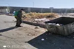 محلات شهر زاهدان با همت بسیجیان ضدعفونی شد