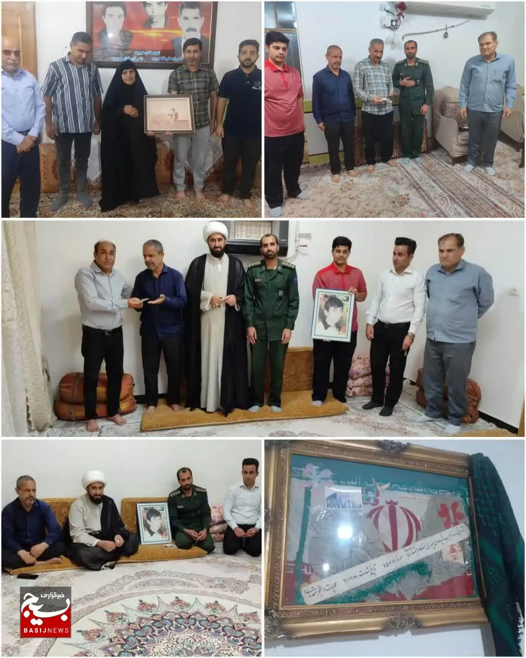 دیدار جهادگران بسیجی شوش با خانواده شهدا