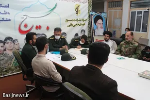 دیدار فرمانده سپاه ناحیه همدان با بسیجیان حوزه شهیدان حاجی بابایی