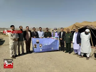 برپایی میزخدمت جهادی در روستای امان آباد زاهدان