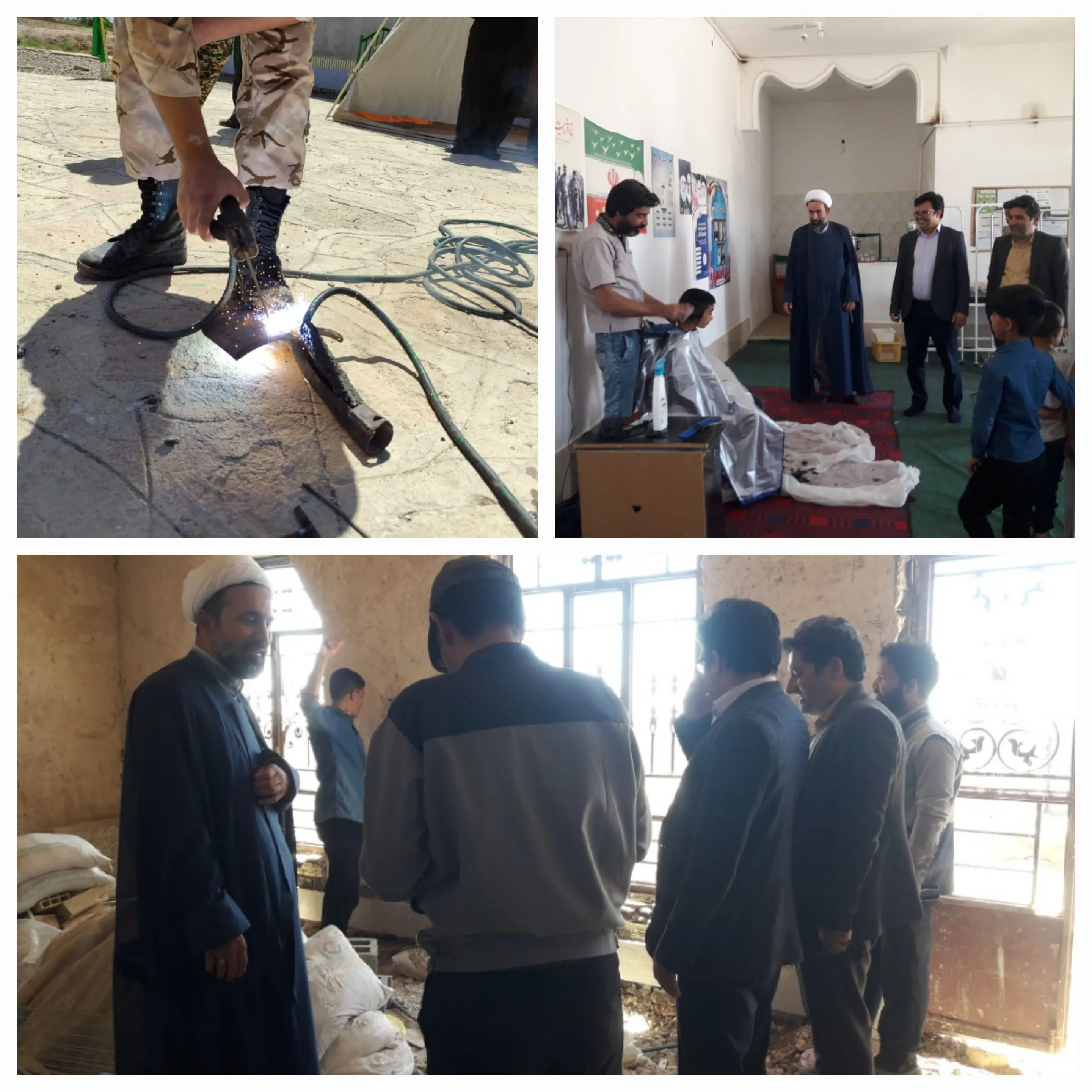 اردوی جهادی بسیجیان شهر سه قلعه در راستای خدمت رسانی به مردم روستای قاسم آباد