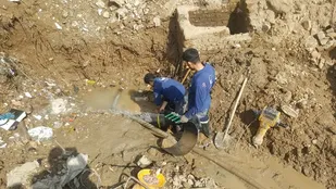 ترمیم شکستگی خط لوله تامین کننده آب روستاهای بخش مرکزی ری