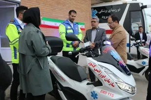 تحویل ۲ دستگاه موتورلانس (موتور آمبولانس) به ناوگان اورژانس ۱۱۵ شاهرود